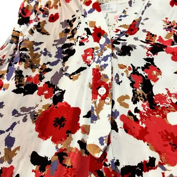 Market & Spruce SMALL Cassie Crochet Detail Top - Stitch Fix Sleeveless Blouse - Picture 9 of 11